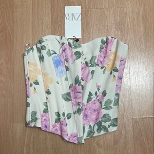 Zara floral corset (size XL) - new with tags